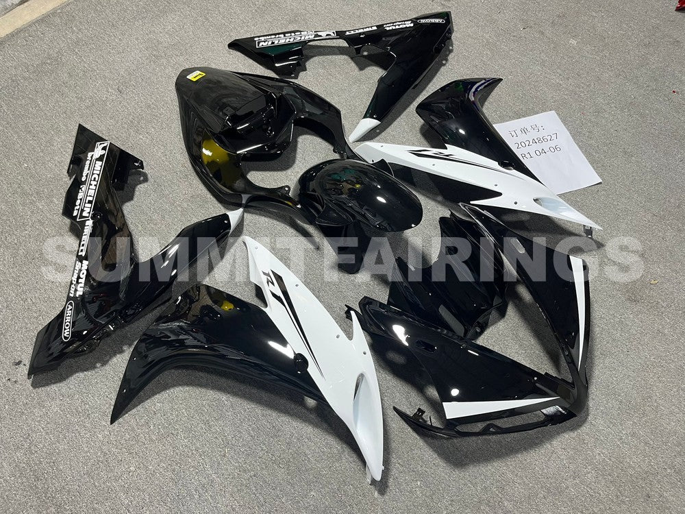 Fairings For Yamaha YZF-R1 Black White R1 (2004-2006)