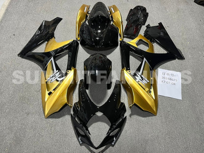 Fairings For Suzuki GSXR 1000 Black & Gold GSXR (2007-2008)
