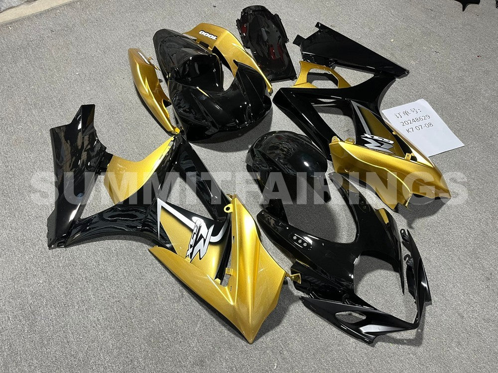 Fairings For Suzuki GSXR 1000 Black & Gold GSXR (2007-2008)