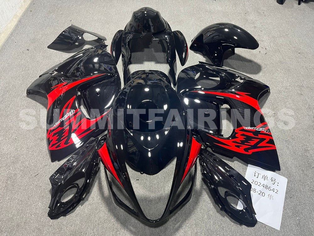 Fairings For Suzuki GSX-R1300 Hayabusa, 2008-2020 - Black with Red Decals