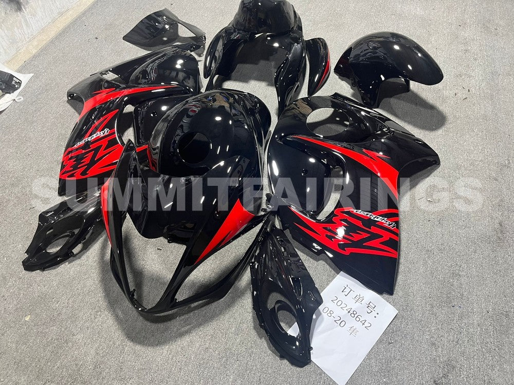Fairings For Suzuki GSX-R1300 Hayabusa, 2008-2020 - Black with Red Decals