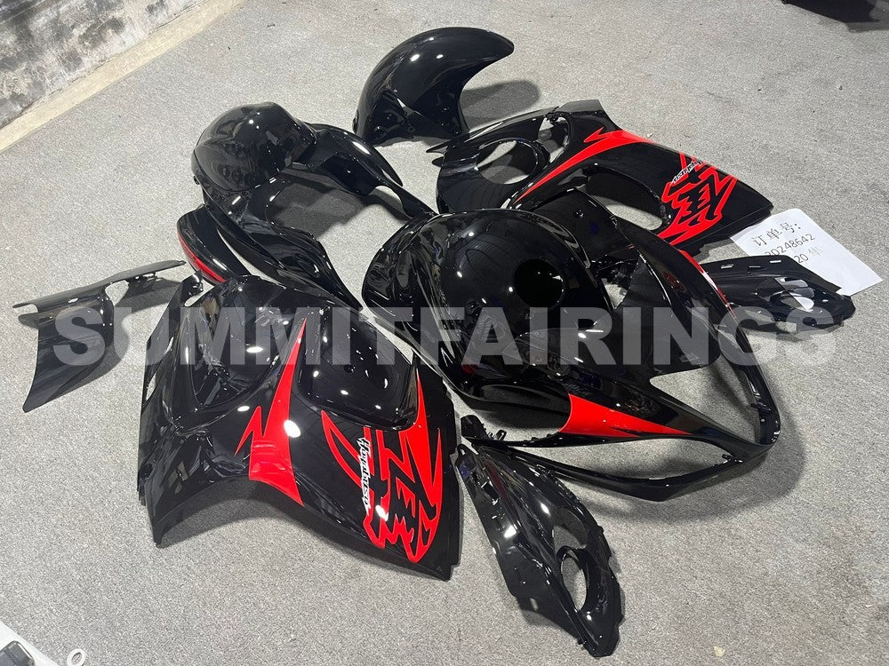 Fairings For Suzuki GSX-R1300 Hayabusa, 2008-2020 - Black with Red Decals