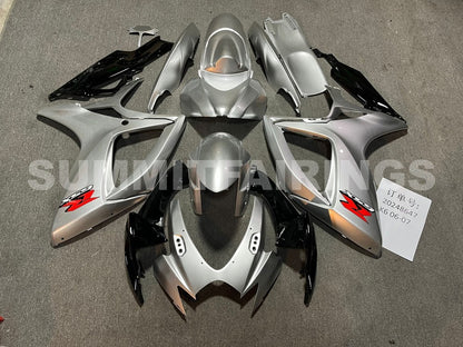 Fairings For Suzuki GSXR 600 750 (2006-2007) Silver Black