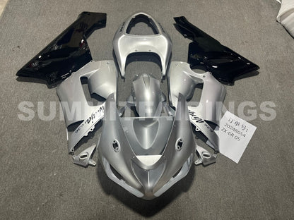 Fairings For Kawasaki ZX6R 636 Grey Black Ninja (2005-2006)