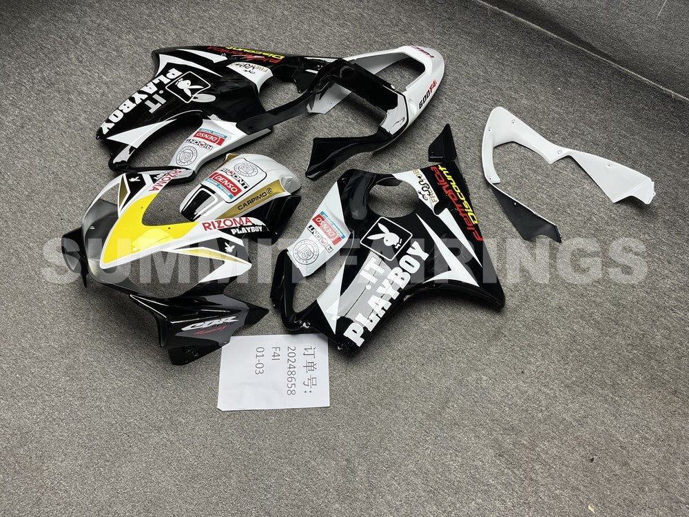 Fairings For Honda CBR 600 F4i Black & White (2001-2003)