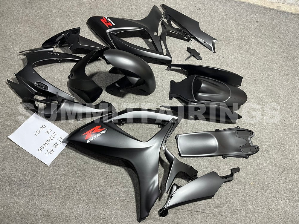 Fairings For Suzuki GSXR 600 750 Black Matte GSXR (2006-2007)