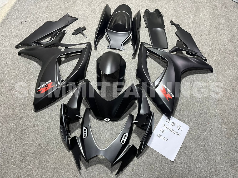 Fairings For Suzuki GSXR 600 750 Black Matte GSXR (2006-2007)