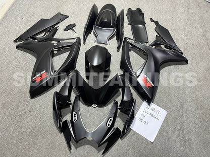 Fairings For Suzuki GSXR 600 750 Black Matte GSXR (2006-2007)
