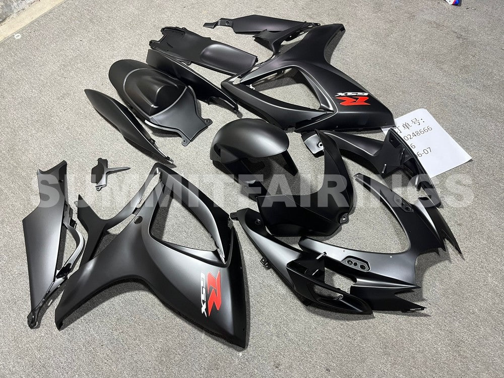 Fairings For Suzuki GSXR 600 750 Black Matte GSXR (2006-2007)