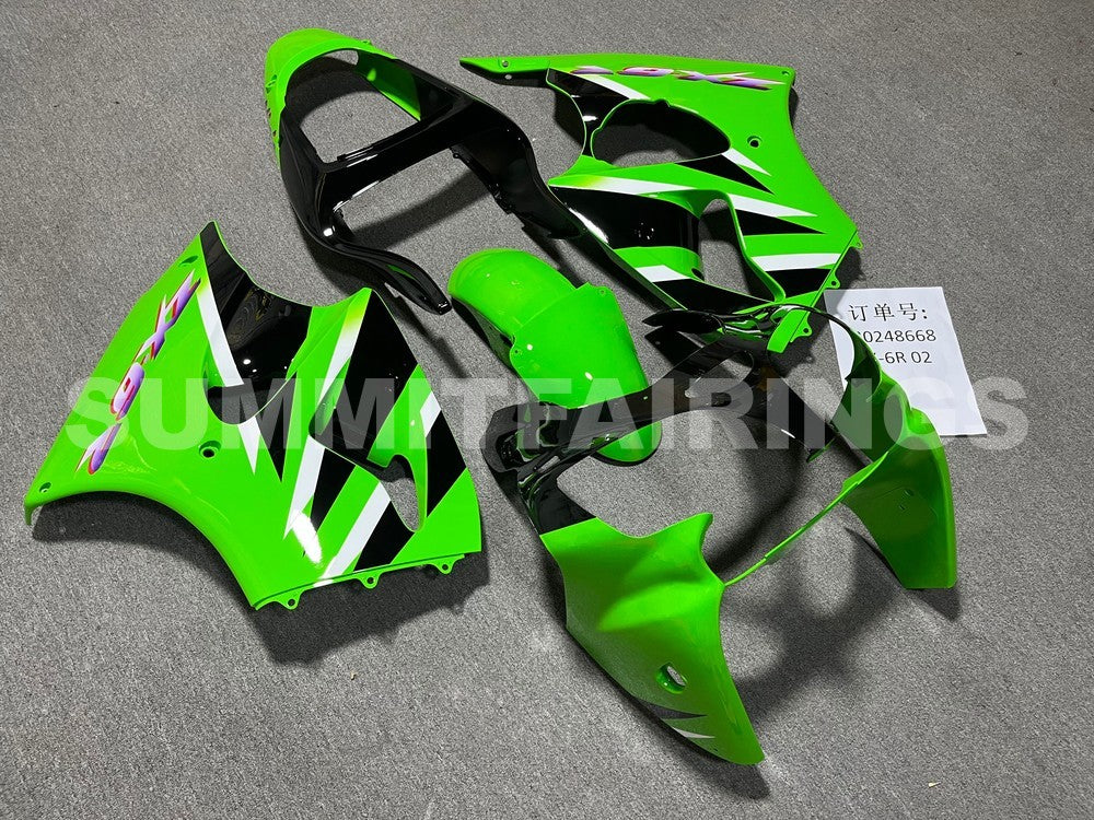 Fairings For Plastics Kawasaki ZX6R 636 Green Blue ZX6R (2000-2002)