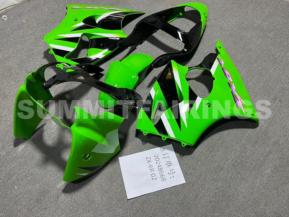 Fairings For Plastics Kawasaki ZX6R 636 Green Blue ZX6R (2000-2002