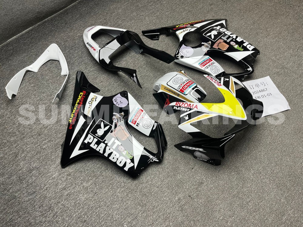 Fairings For Honda CBR 600 F4i Black & White (2001-2003)