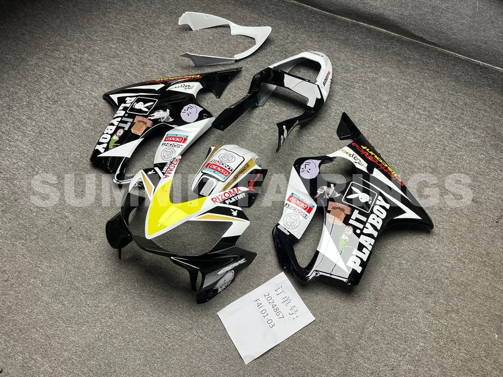 Fairings For Honda CBR 600 F4i Black & White (2001-2003)