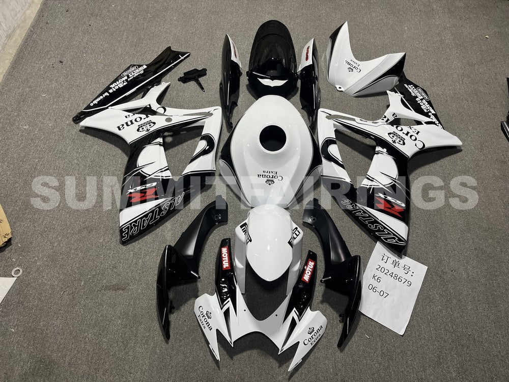 Fairings For Suzuki GSXR 600 750 (2006-2007) Black White