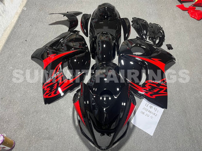 Fairings For Suzuki GSX-R1300 Hayabusa, 2008-2020 - Black with Red Decals