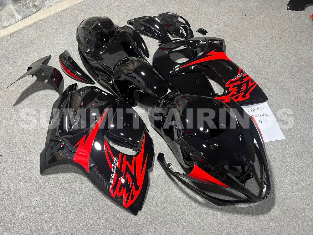 Fairings For Suzuki GSX-R1300 Hayabusa, 2008-2020 - Black with Red Decals