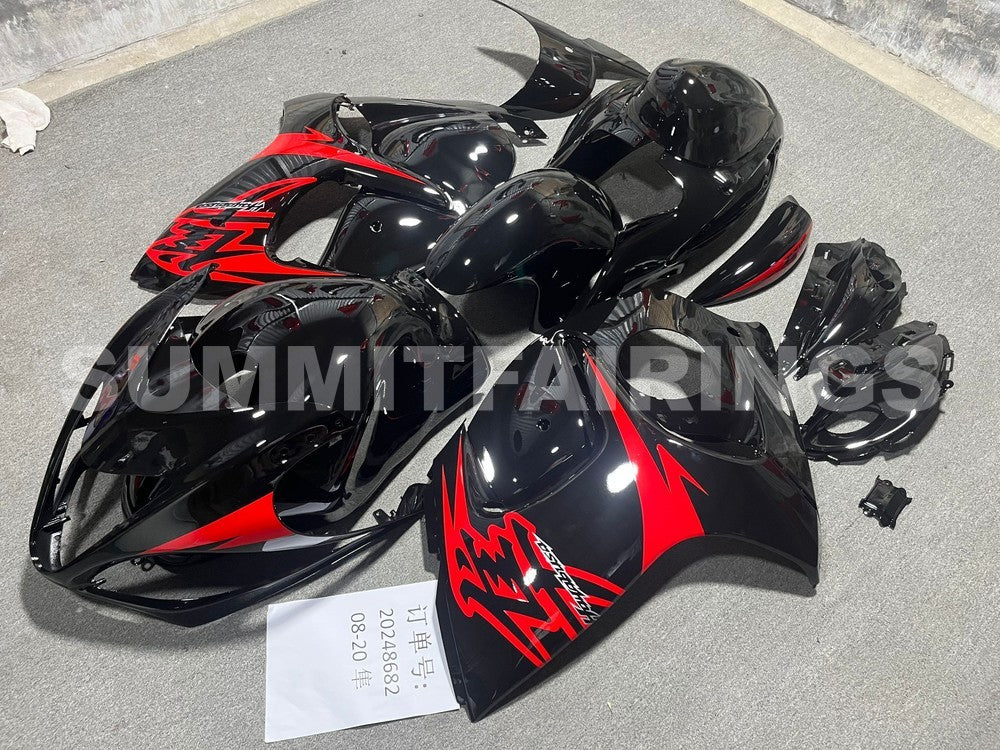 Fairings For Suzuki GSX-R1300 Hayabusa, 2008-2020 - Black with Red Decals