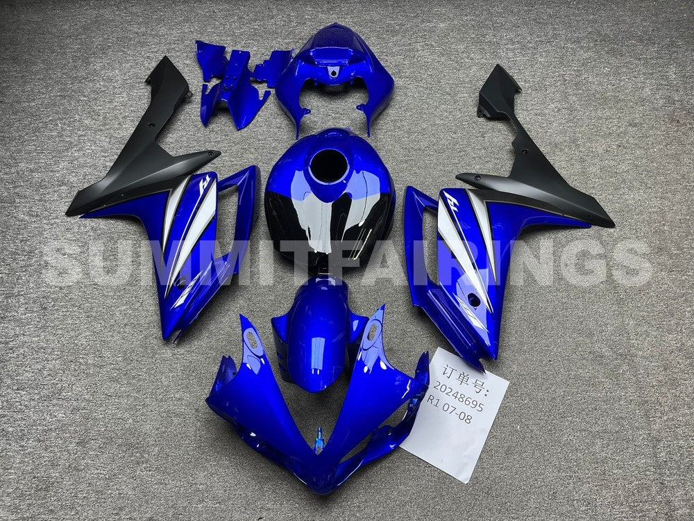 Fairings For Yamaha - YZF1000 R1 07-08 Blue Black