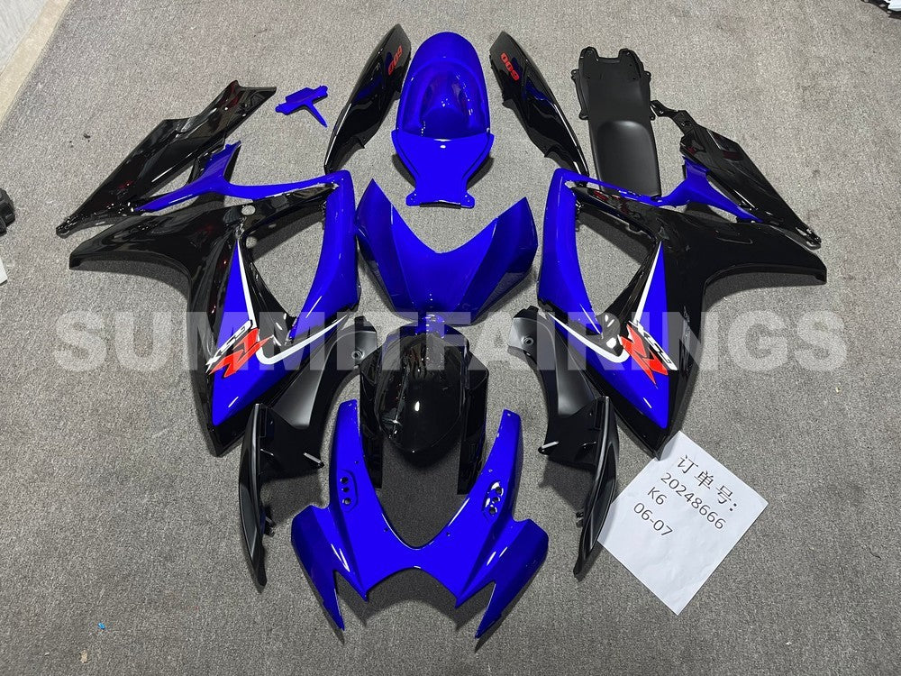 Fairings For Suzuki GSXR 600 750 (2006-2007) Blue Black
