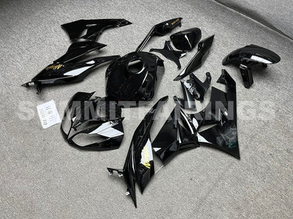 Fairings For Kawasaki ZX-6R, 2009-2012 - All Black with Gold Sticker