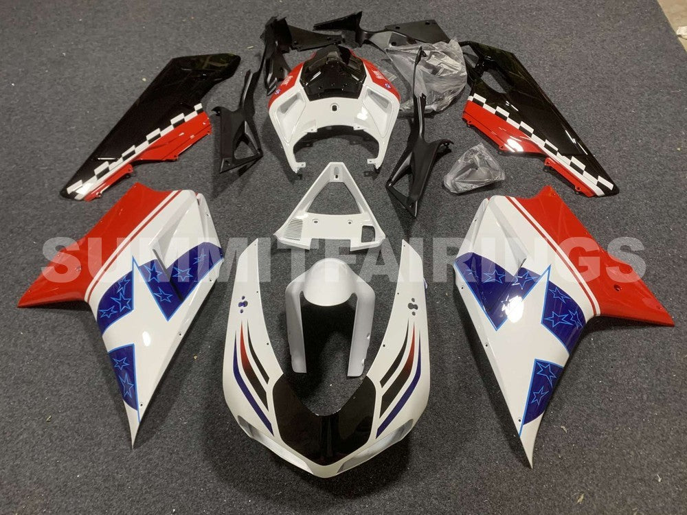 Fairings For Ducati 1098 1198 848 Red White Blue Star 848 (2007-2011)