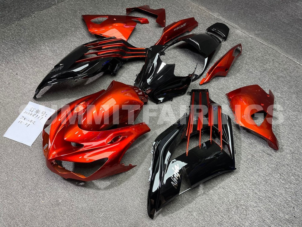 Fairings For Plastics Kawasaki ZX14R Ninja Orange Black