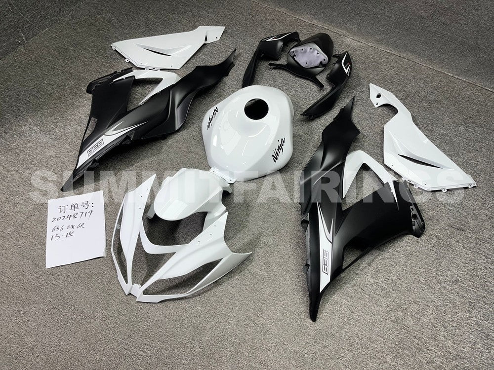 Fairings For Plastics Kawasaki ZX6R 636 White Ninja (2013-2018)