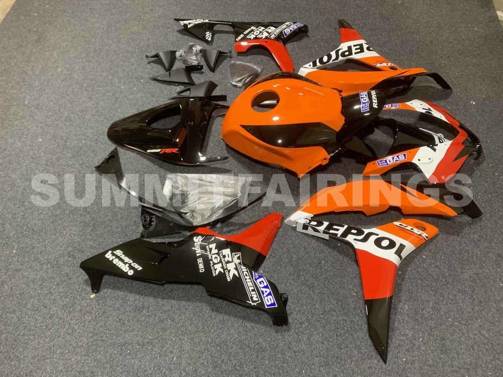 Fairings For Honda CBR 600 RR, 2007-2008 - Orange & Black