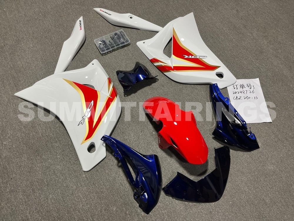 Fairings For Honda CBR250R HRC White Red Blue (2011-2013)