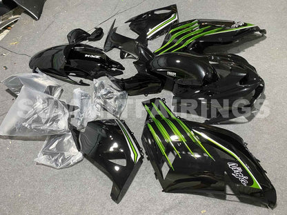Fairings For Plastics Kawasaki ZX14R Ninja Black Green (2012-2021)