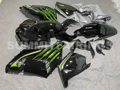 Fairings For Plastics Kawasaki ZX14R Ninja Black Green (2012-2021)