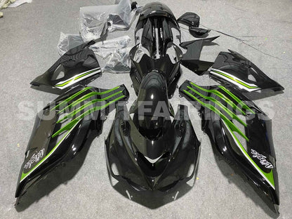 Fairings For Plastics Kawasaki ZX14R Ninja Black Green (2012-2021)