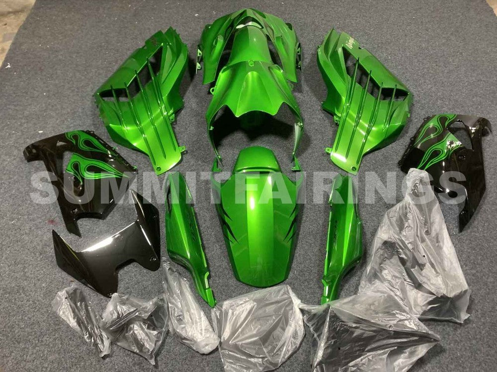 Fairings For Plastics Kawasaki ZX14R Ninja Green Flame (2012-2021)