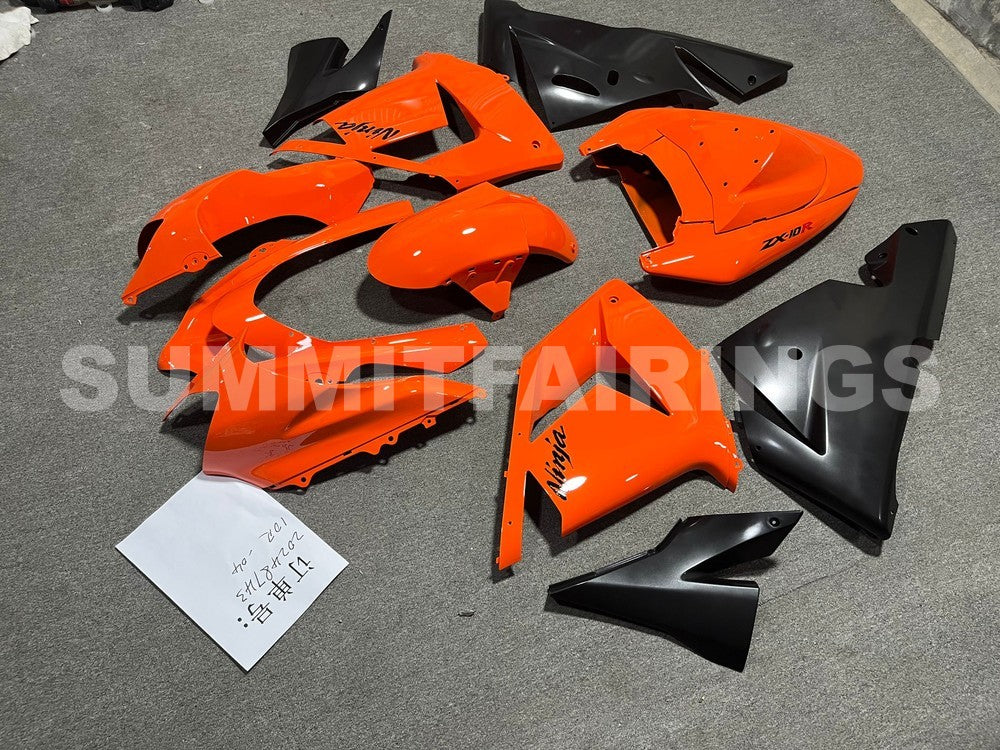Fairings For Kawasaki ZX-10R, 2004-2005 - Orange & Matte Black