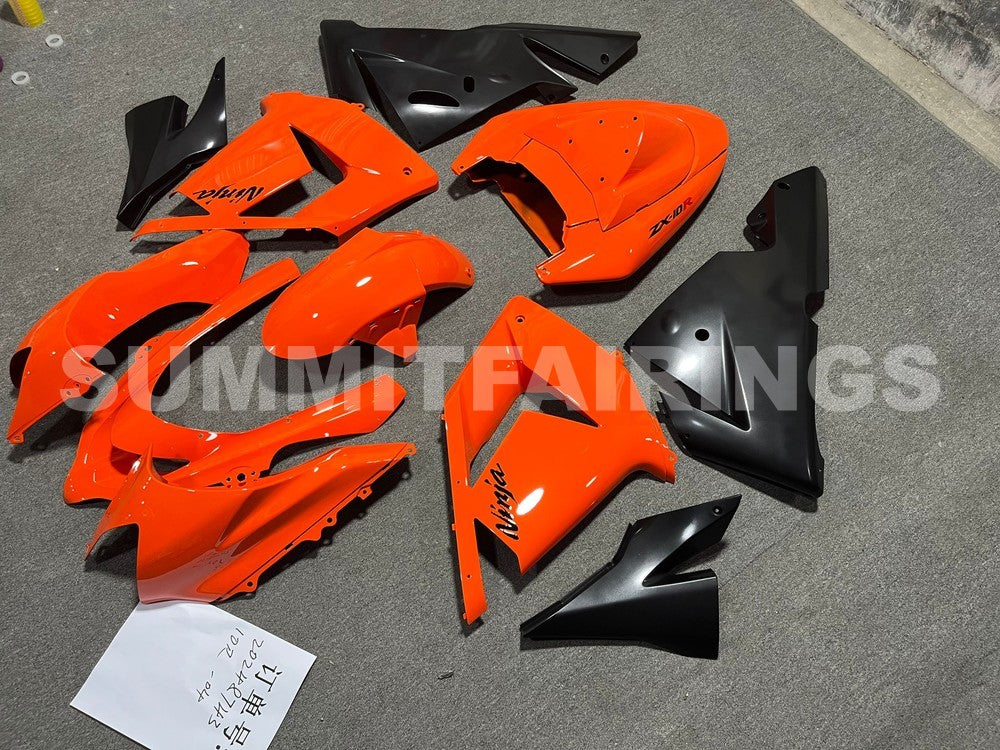 Fairings For Kawasaki ZX-10R, 2004-2005 - Orange & Matte Black
