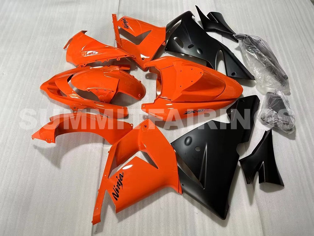 Fairings For Kawasaki ZX-10R, 2004-2005 - Orange & Matte Black