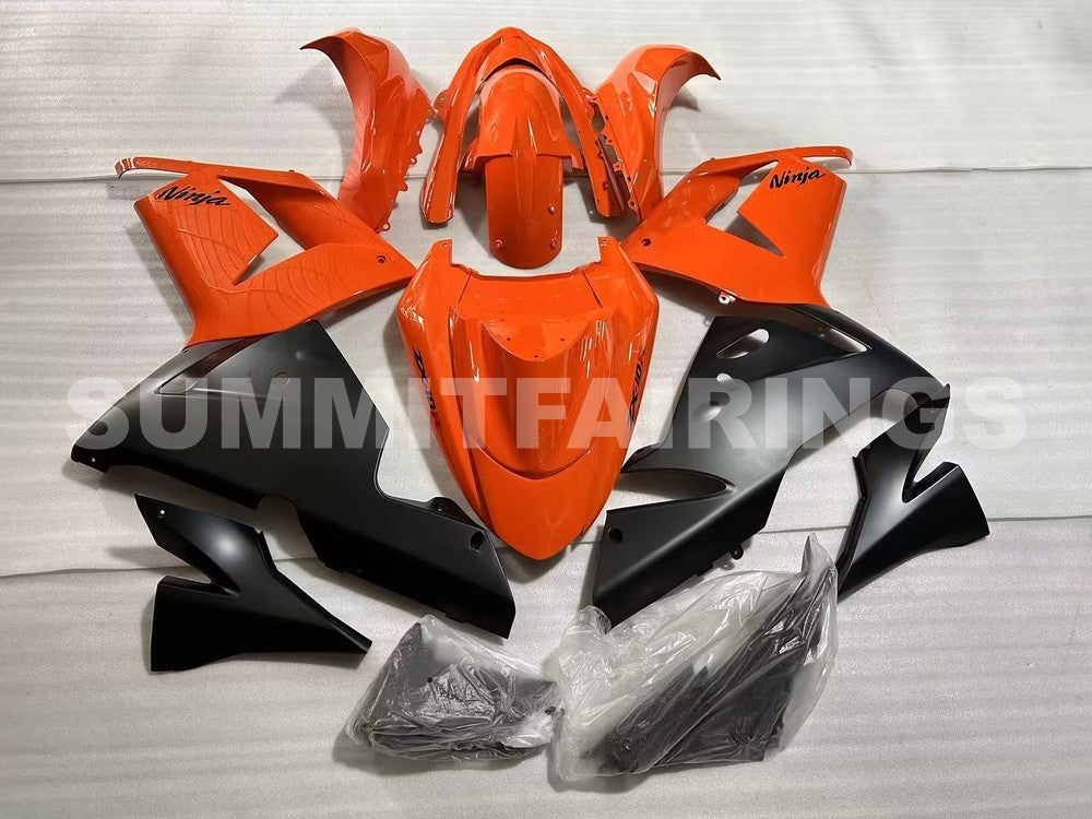Fairings For Kawasaki ZX-10R, 2004-2005 - Orange & Matte Black