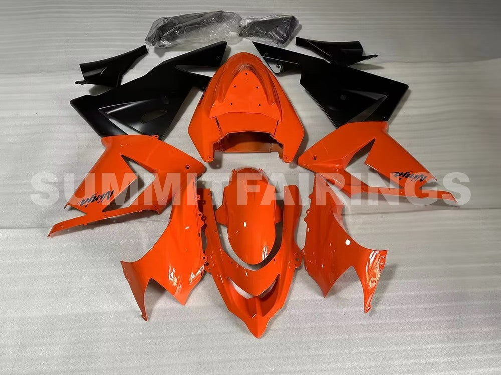 Fairings For Kawasaki ZX-10R, 2004-2005 - Orange & Matte Black