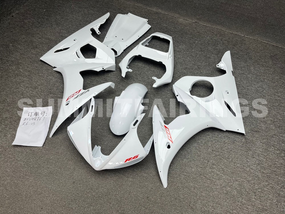 Fairings For Yamaha YZF-R6 White R6 (2003-2004)