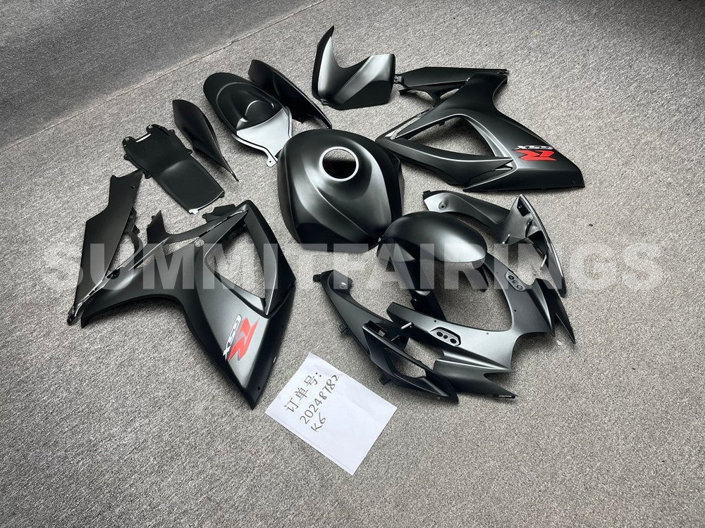 Fairings For Suzuki GSXR 600 750 Black Matte GSXR (2006-2007)