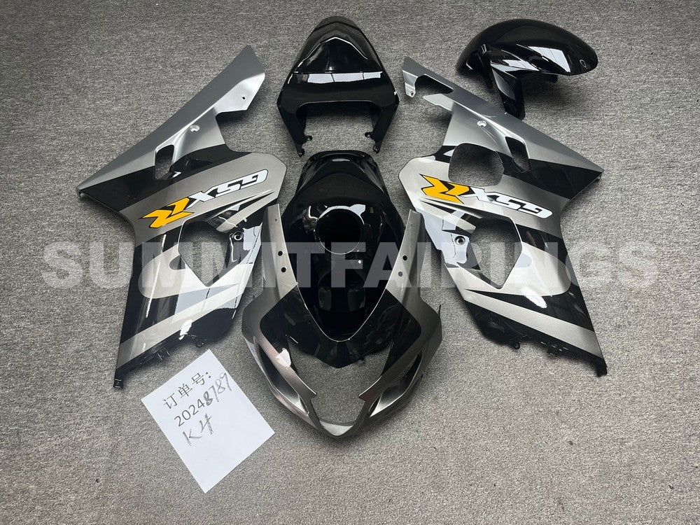 Fairings For Suzuki GSXR 600 750 Black & Silver GSXR (2004-2005)