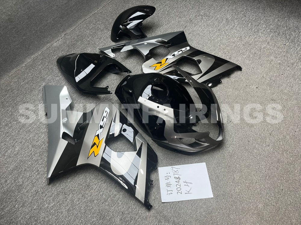 Fairings For Suzuki GSXR 600 750 Black & Silver GSXR (2004-2005)