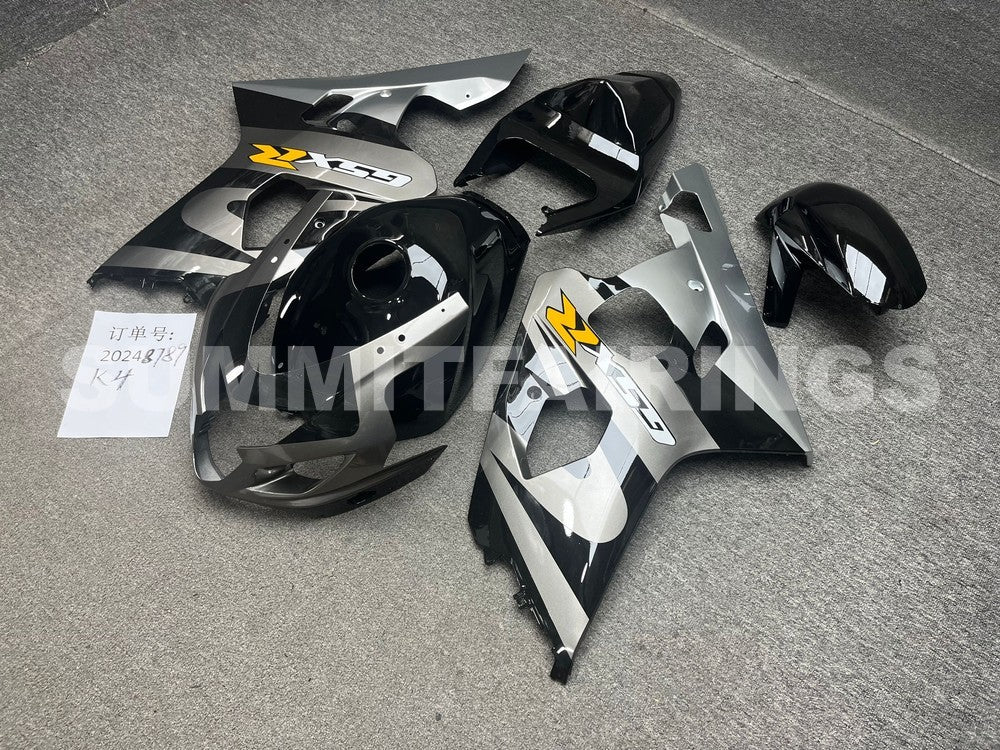 Fairings For Suzuki GSXR 600 750 Black & Silver GSXR (2004-2005)