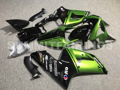 Fairings For Kawasaki ZX6R 636 Green Black elf (2003-2004)