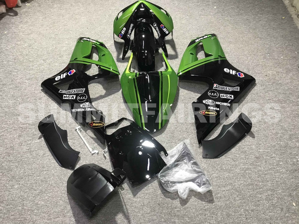 Fairings For Kawasaki ZX6R 636 Green Black elf (2003-2004)