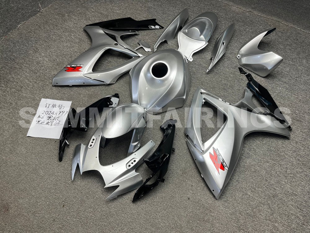 Fairings For Suzuki GSXR 600 750 (2006-2007) Silver Black