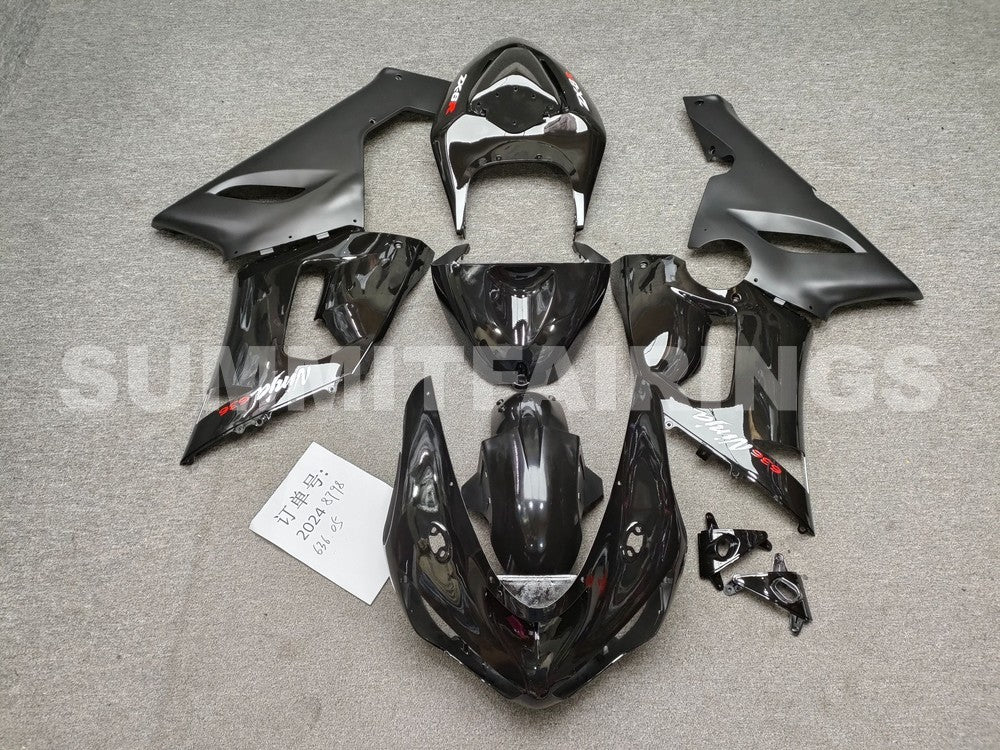 Fairings For Kawasaki ZX6R 636 Black ZX6R (2005-2006)