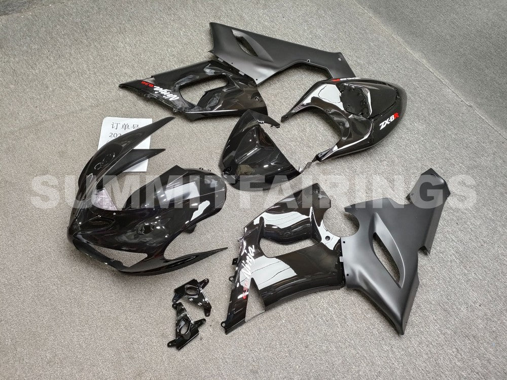 Fairings For Kawasaki ZX6R 636 Black ZX6R (2005-2006)