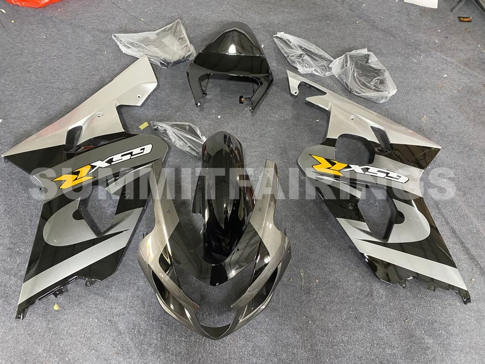 Fairings For Suzuki GSXR 600 750 Black & Silver GSXR (2004-2005)