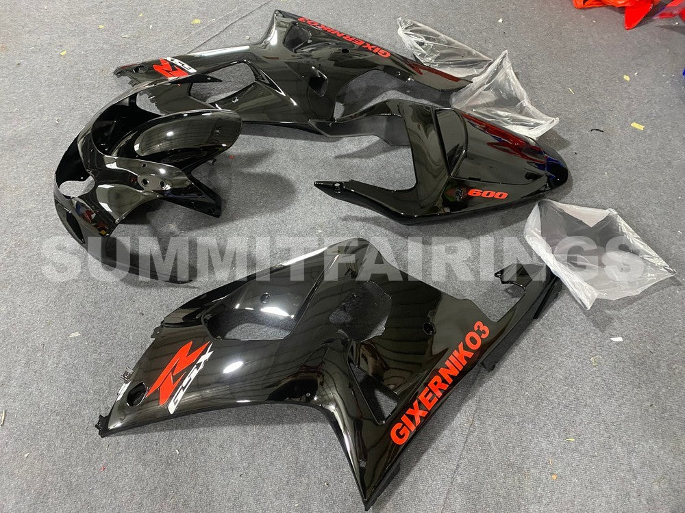 Fairings For Suzuki GSXR 600 Black Suzuki GSXR (2001-2003)